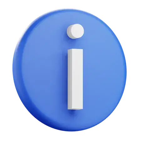 3D illustration icon representing information